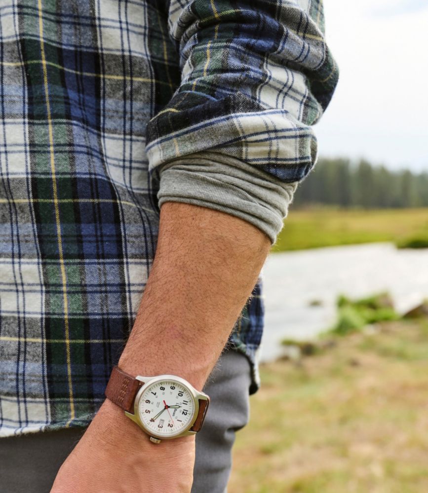 Men's Scotch Plaid Flannel Shirt, Slightly Fitted