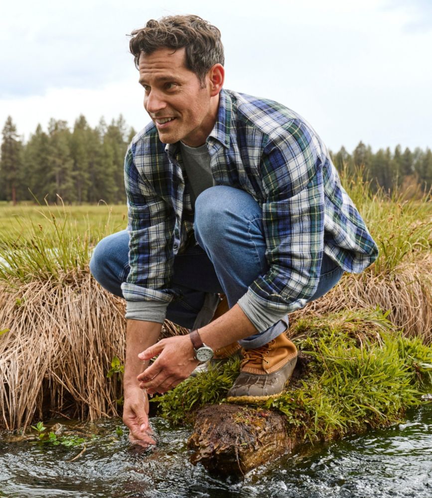 Men's Scotch Plaid Flannel Shirt, Slightly Fitted, Antique Dress Stewart, small image number 15