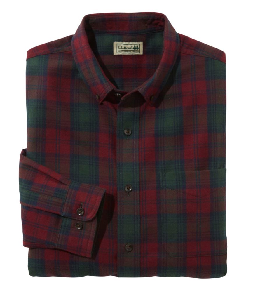 scotch plaid flannel shirt button down slightly fitted men's regular