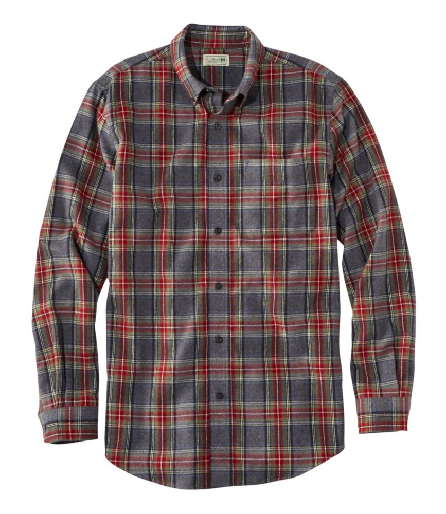 Men's Scotch Plaid Flannel Shirt, Slightly Fitted