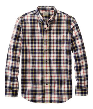 Men's Scotch Plaid Flannel Shirt, Slightly Fitted