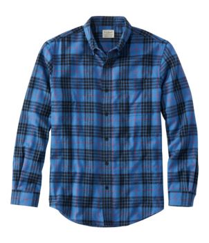 Men's Scotch Plaid Flannel Shirt, Slightly Fitted