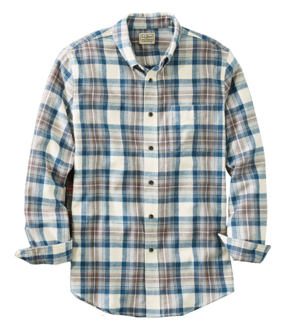 Men's Scotch Plaid Flannel Shirt, Slightly Fitted | Casual Button