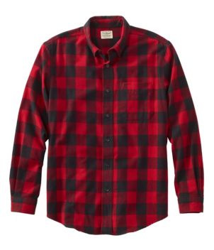 Men's Scotch Plaid Flannel Shirt, Slightly Fitted