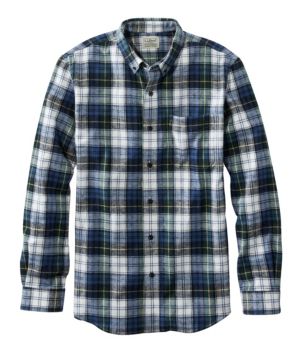 Men's Scotch Plaid Flannel Shirt, Slightly Fitted