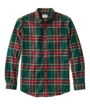 Men's Scotch Plaid Flannel Shirt, Slightly Fitted