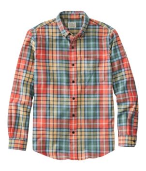 Men's Scotch Plaid Flannel Shirt, Slightly Fitted