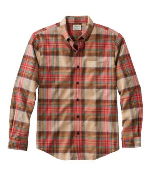 Men's Scotch Plaid Flannel Shirt, Slightly Fitted