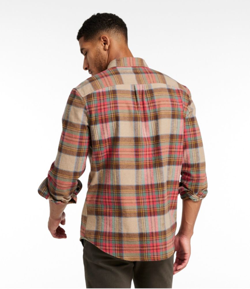 Men's Scotch Plaid Flannel Shirt, Slightly Fitted