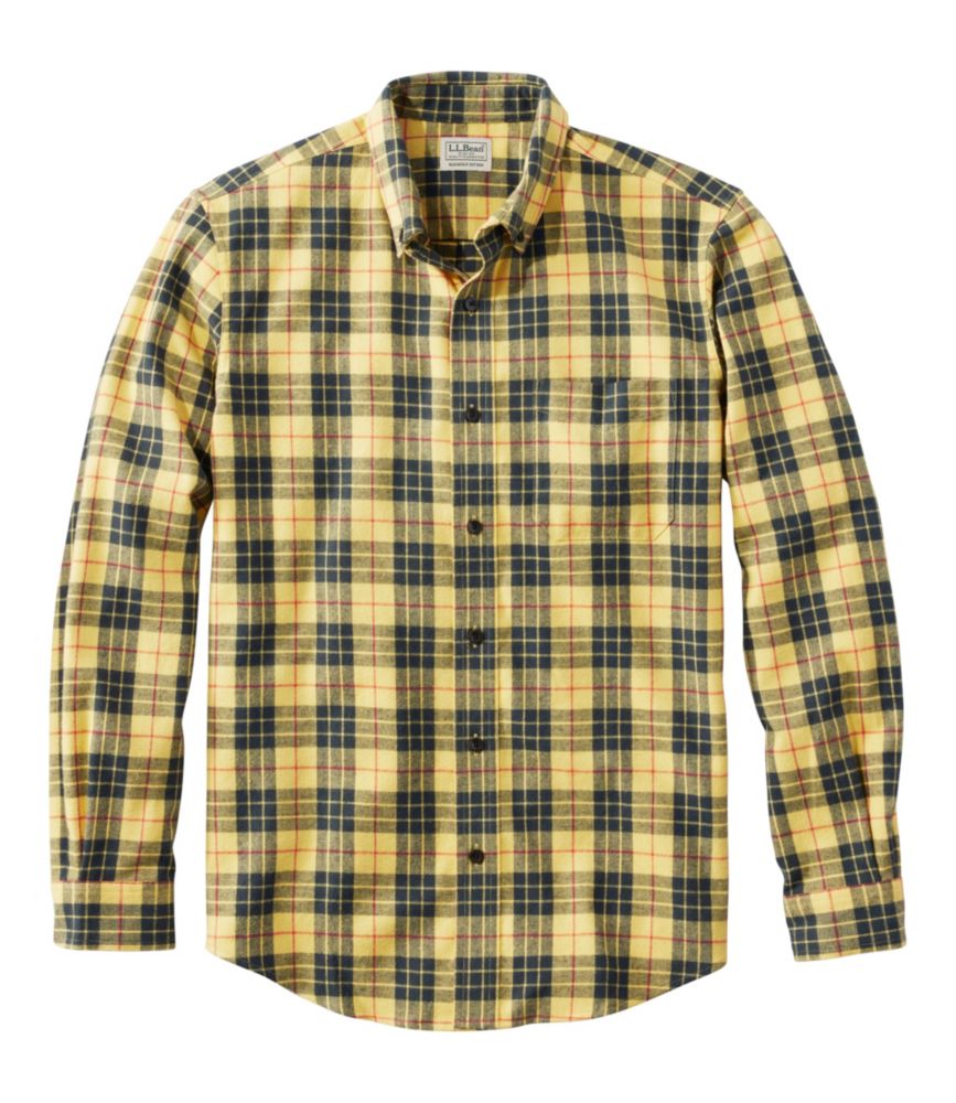 Men's Scotch Plaid Flannel Shirt, Slightly Fitted