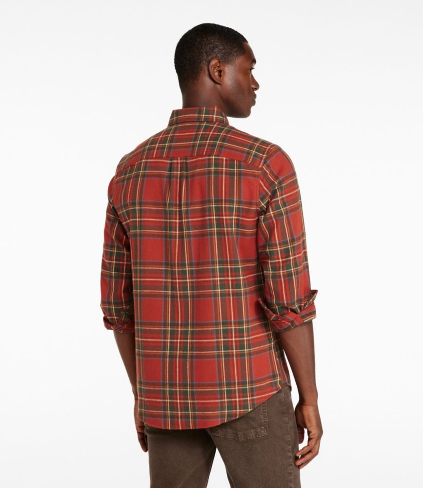 Men's Scotch Plaid Flannel Shirt, Slightly Fitted