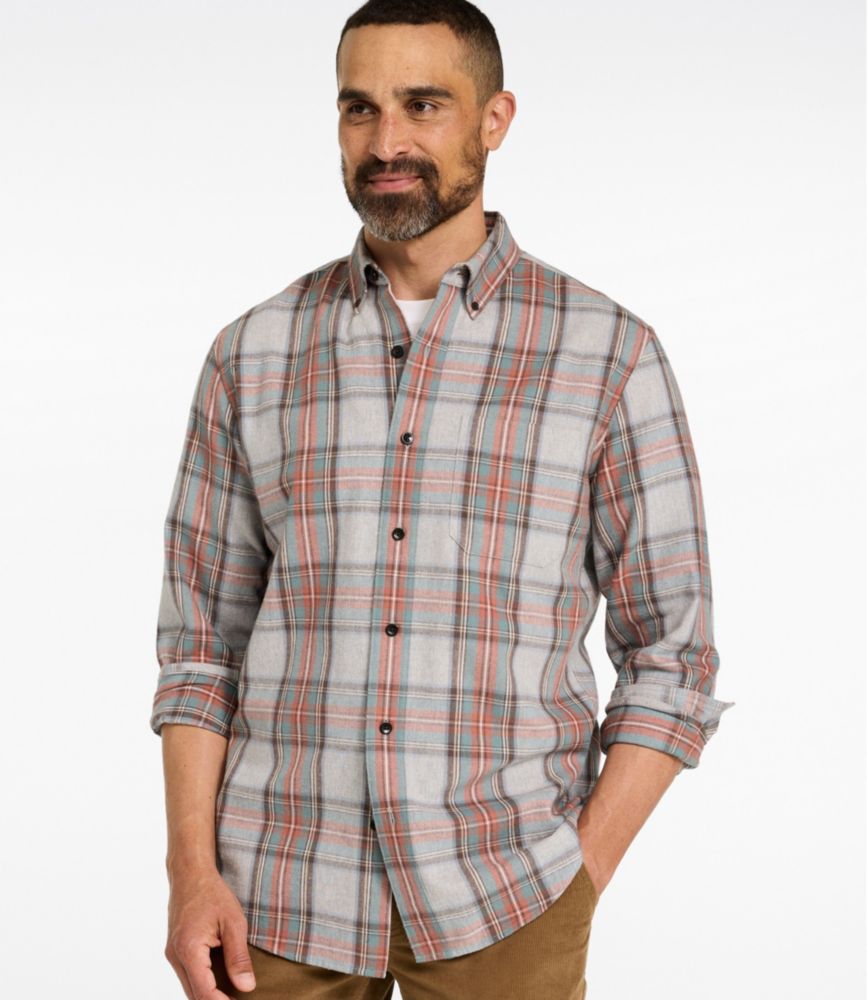 Men's Scotch Plaid Flannel Shirt, Slightly Fitted