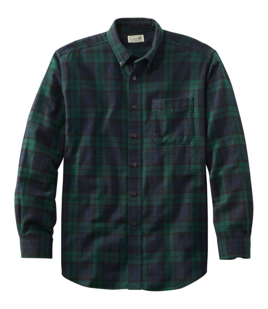 Men's Scotch Plaid Flannel Shirt, Slightly Fitted