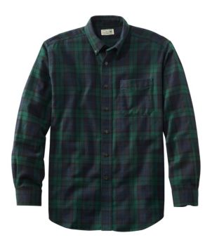 Men's Scotch Plaid Flannel Shirt, Slightly Fitted