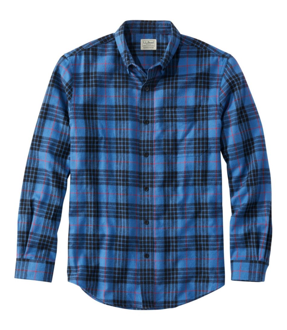 Men's Scotch Plaid Flannel Shirt, Slightly Fitted | Casual Button-Down ...