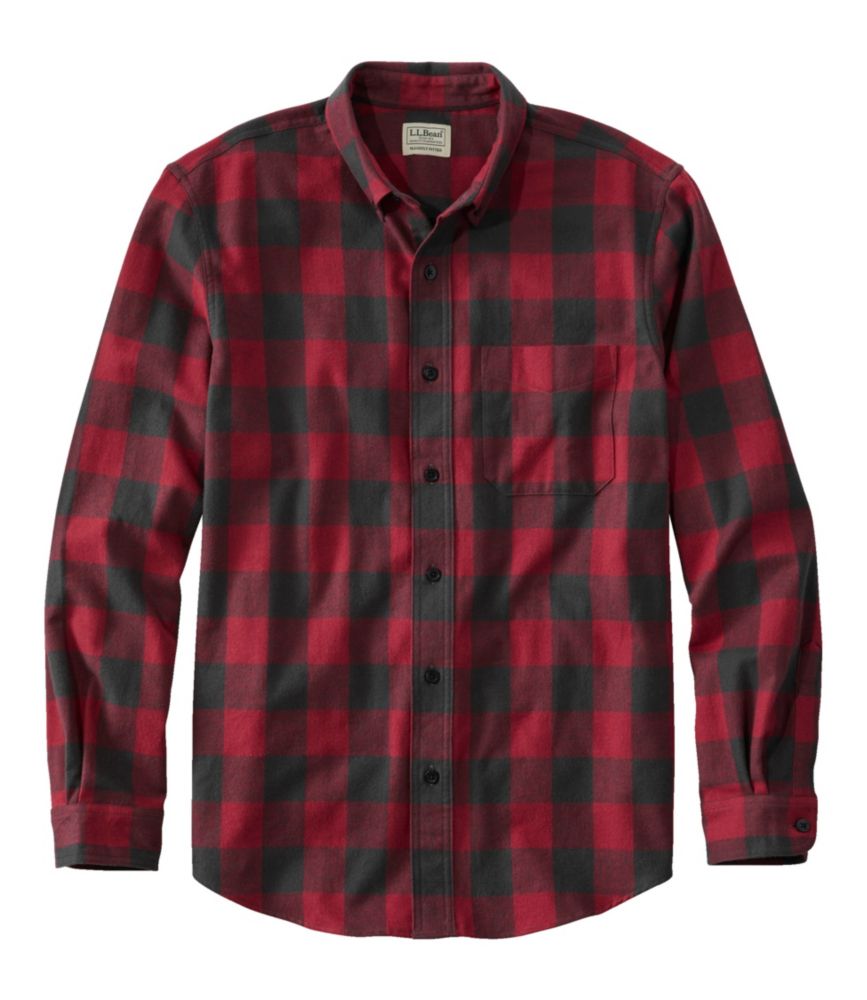 Men's Scotch Plaid Flannel Shirt, Slightly Fitted