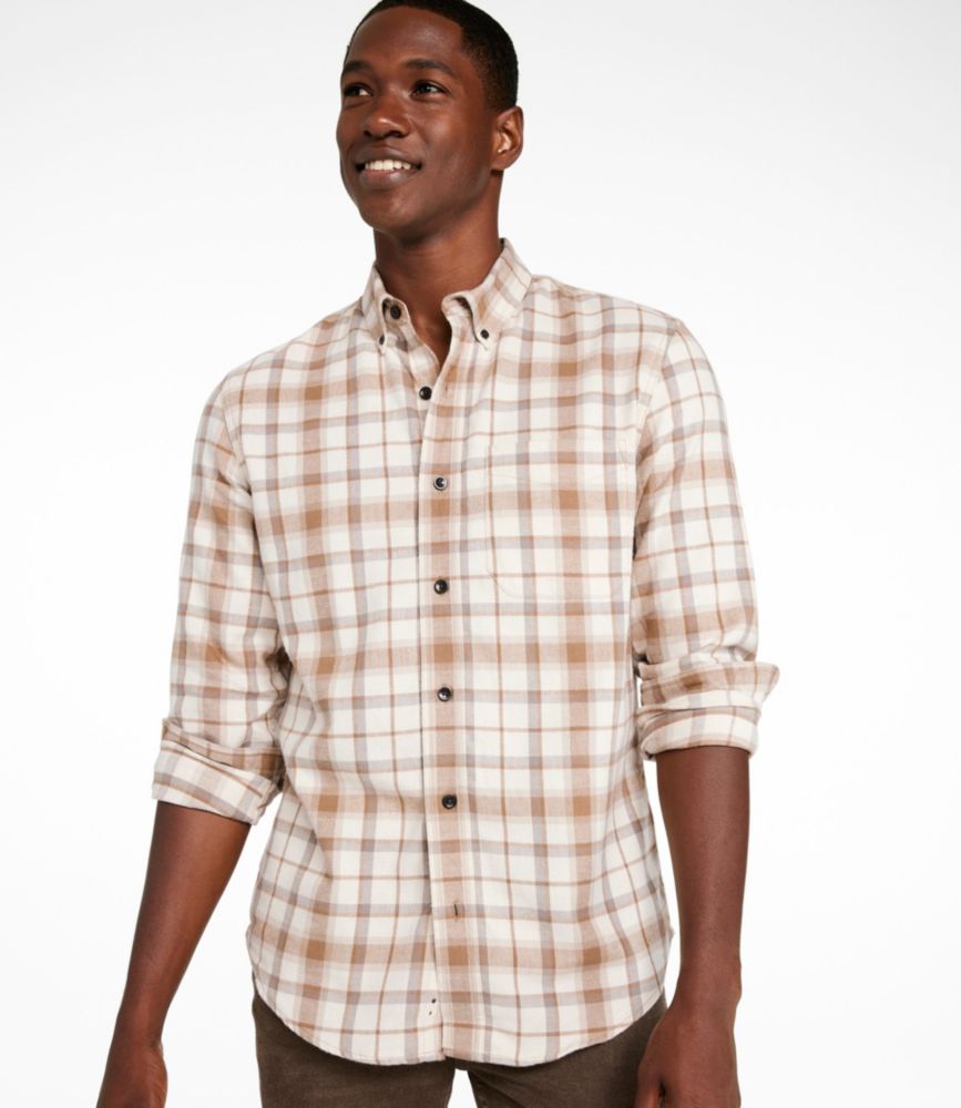 Men's Scotch Plaid Flannel Shirt, Slightly Fitted