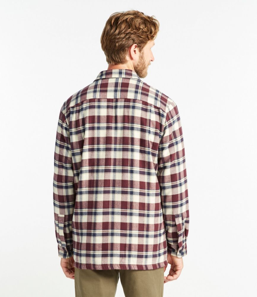 Men's Fleece-Lined Flannel Shirt, Traditional Fit, Allspice, small image number 3