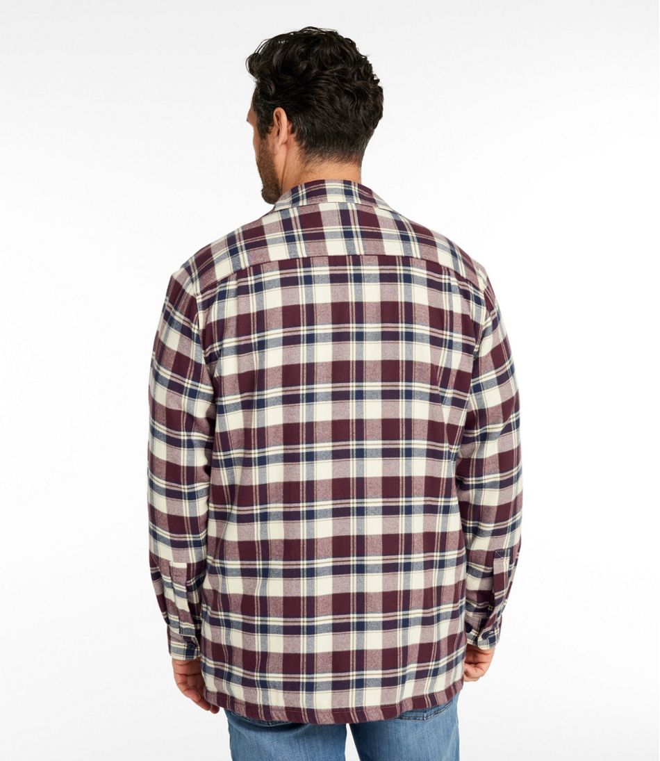 Men S Fleece Lined Flannel Shirt Traditional Fit