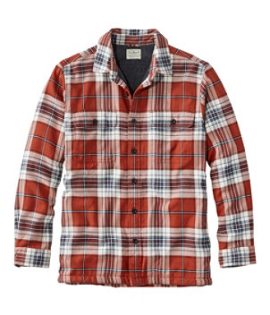 Men's Fleece-Lined Flannel Shirt, Traditional Fit