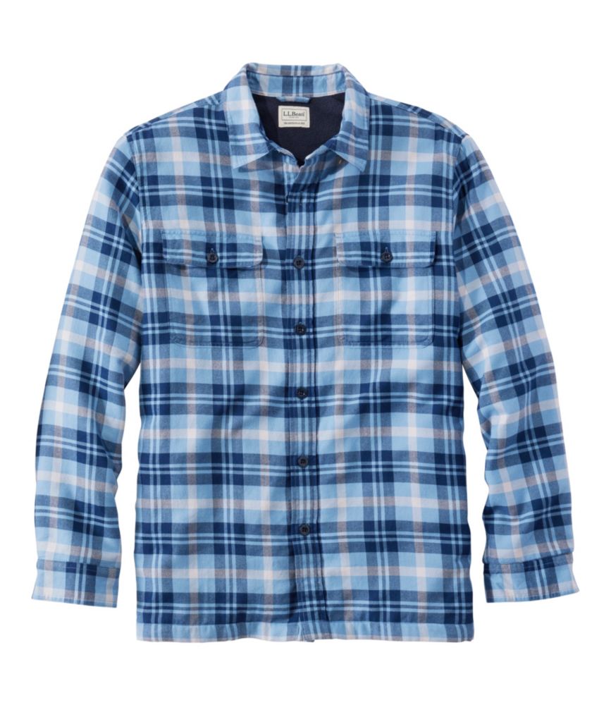 Men's Fleece-Lined Flannel Shirt, Traditional Fit