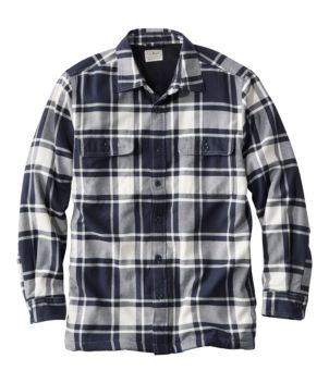 Men's Fleece-Lined Flannel Shirt, Traditional Fit