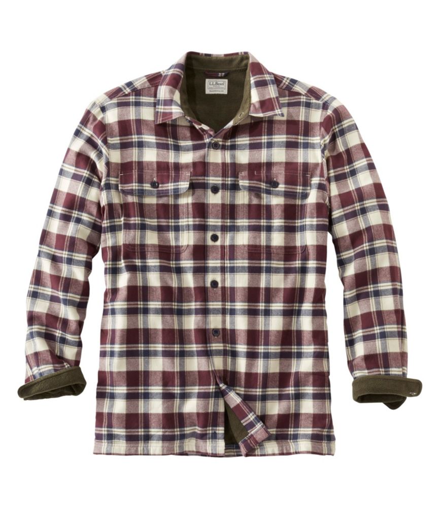 flannel shirts with fleece lining