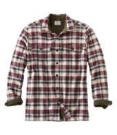 LL Bean Fleece Lined Flannel Shirt Mens XLT Lumberjack Trucker Red