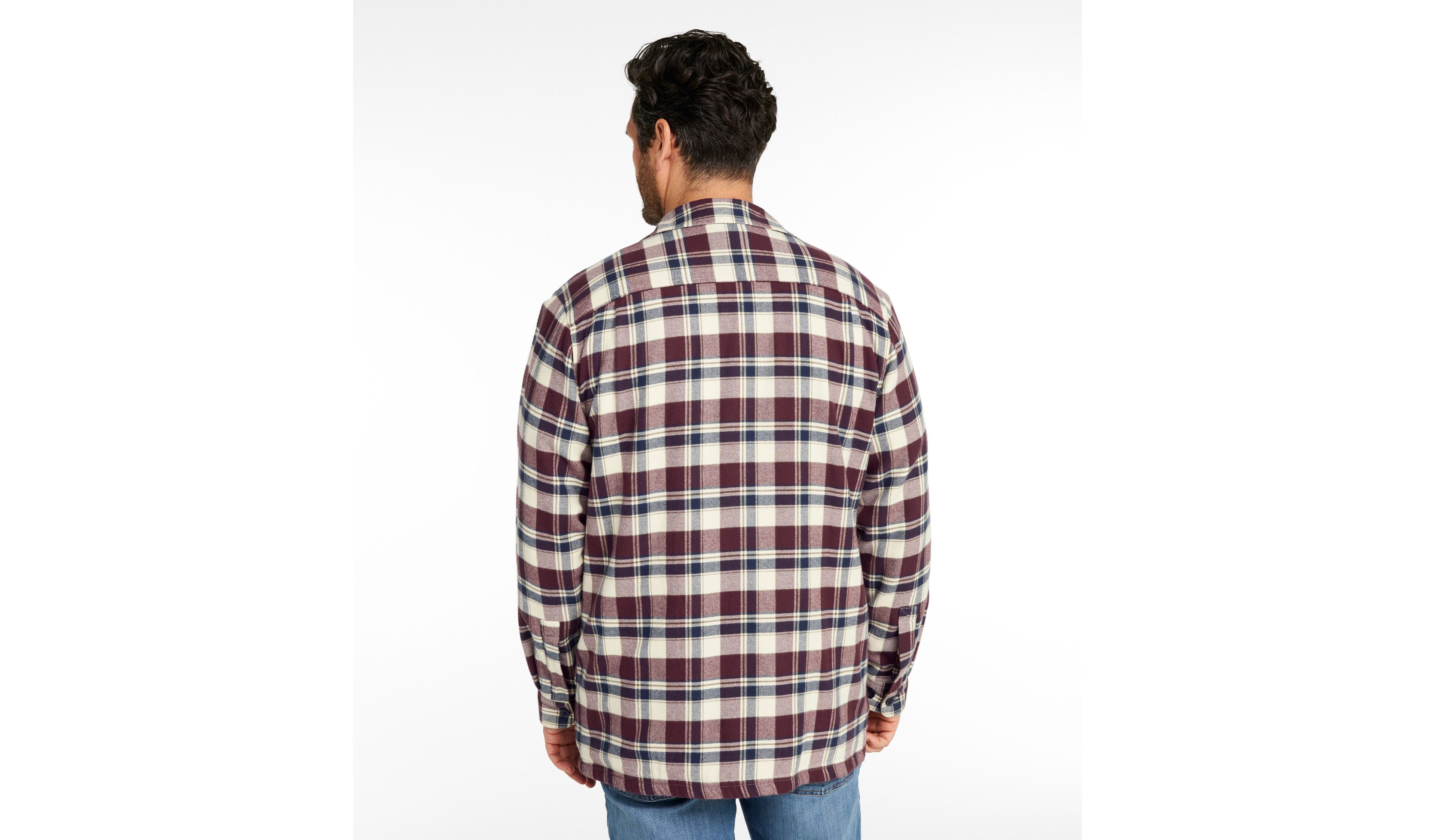 Men's Fleece-Lined Flannel Shirt, Traditional Fit, Plaid