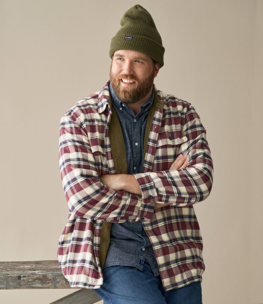 Men's Fleece-Lined Flannel Shirt, Traditional Fit