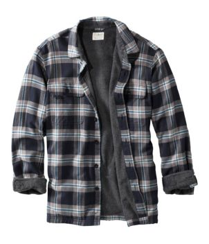 Men's Fleece-Lined Flannel Shirt, Traditional Fit