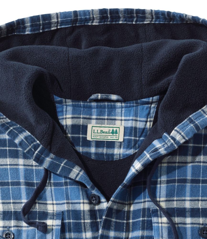 fleece lined flannel shirt with hood