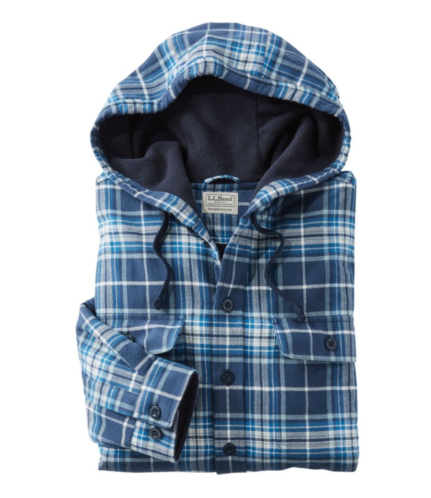 Men's FleeceLined Flannel Hoodie at L.L.Bean