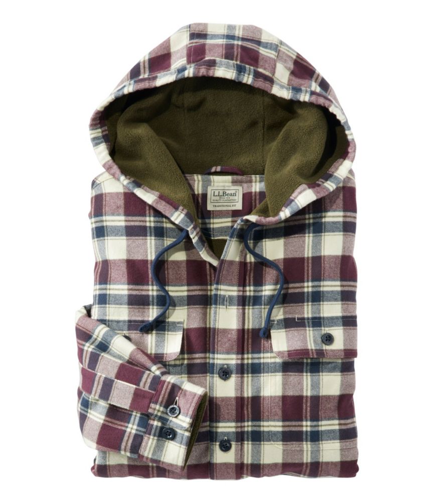 hooded lined flannel shirts