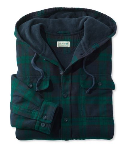 Men's Fleece-Lined Flannel Hoodie at L.L.Bean