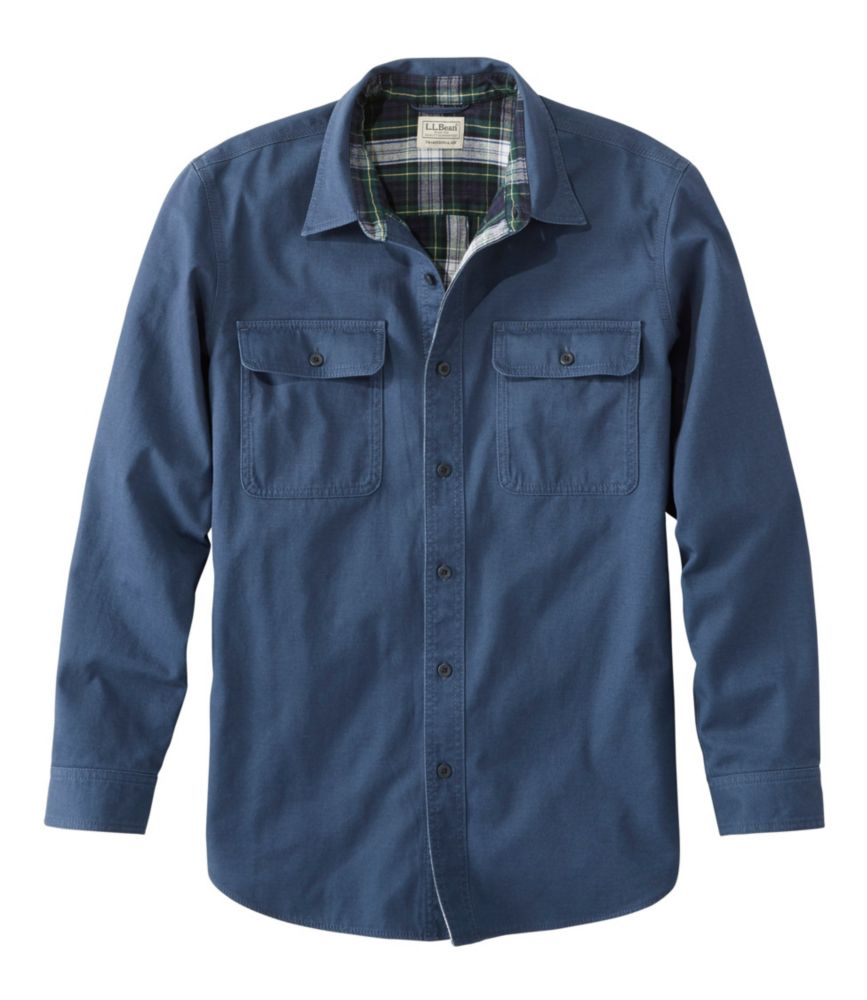 men's flannel lined denim shirt