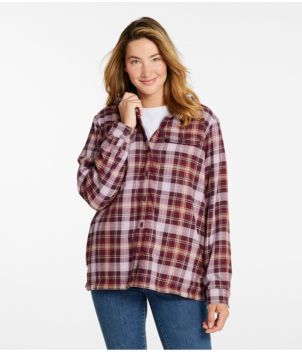 Women's Fleece-Lined Flannel Hoodie, Plaid