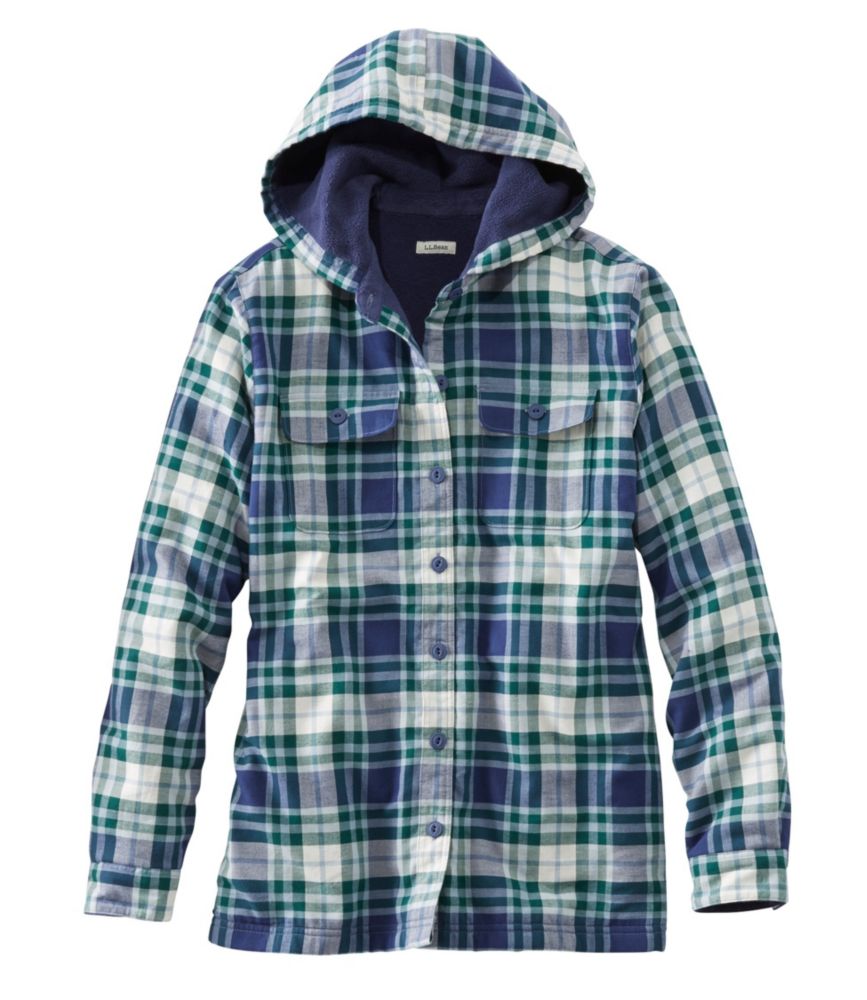 fleece lined hooded flannel
