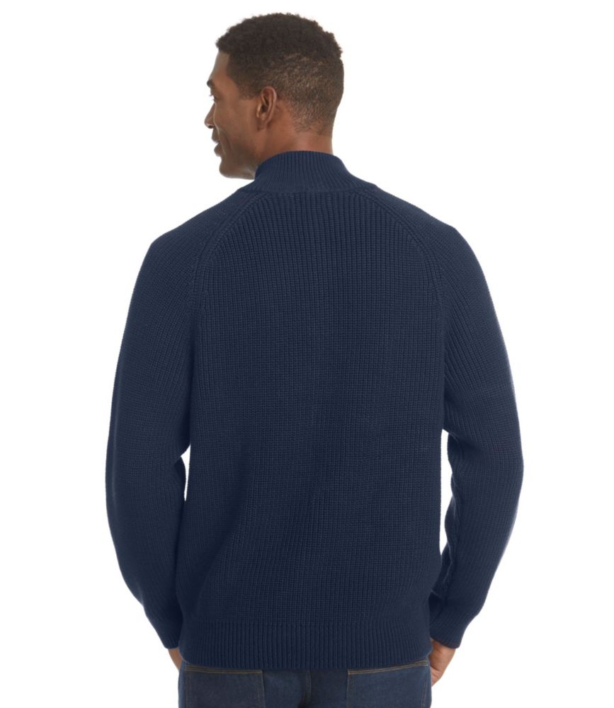 Men's Blue Jean Sweater, Full Zip