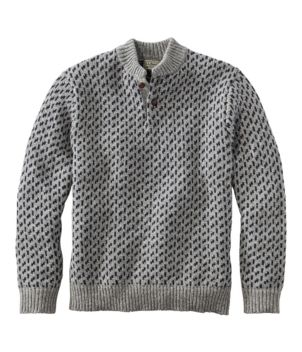 Men's L.L.Bean Classic Ragg Wool Fair Isle Henley Sweater