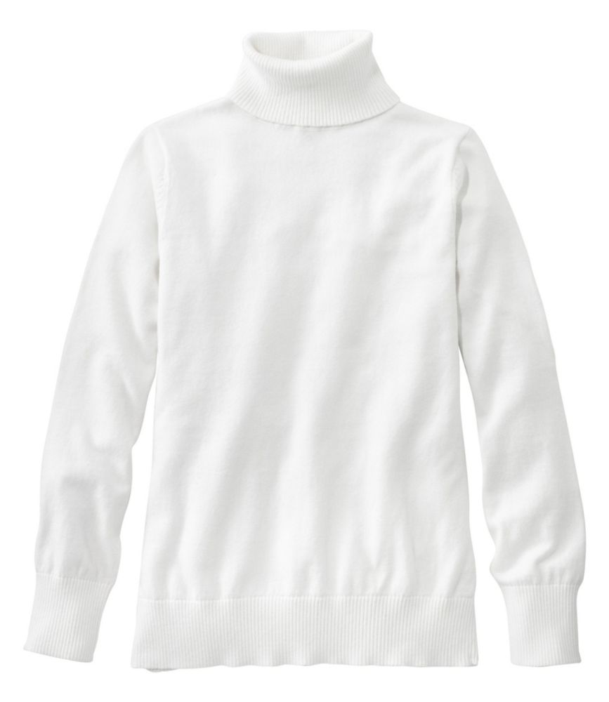 Women's Cotton/Cashmere Sweater, Turtleneck