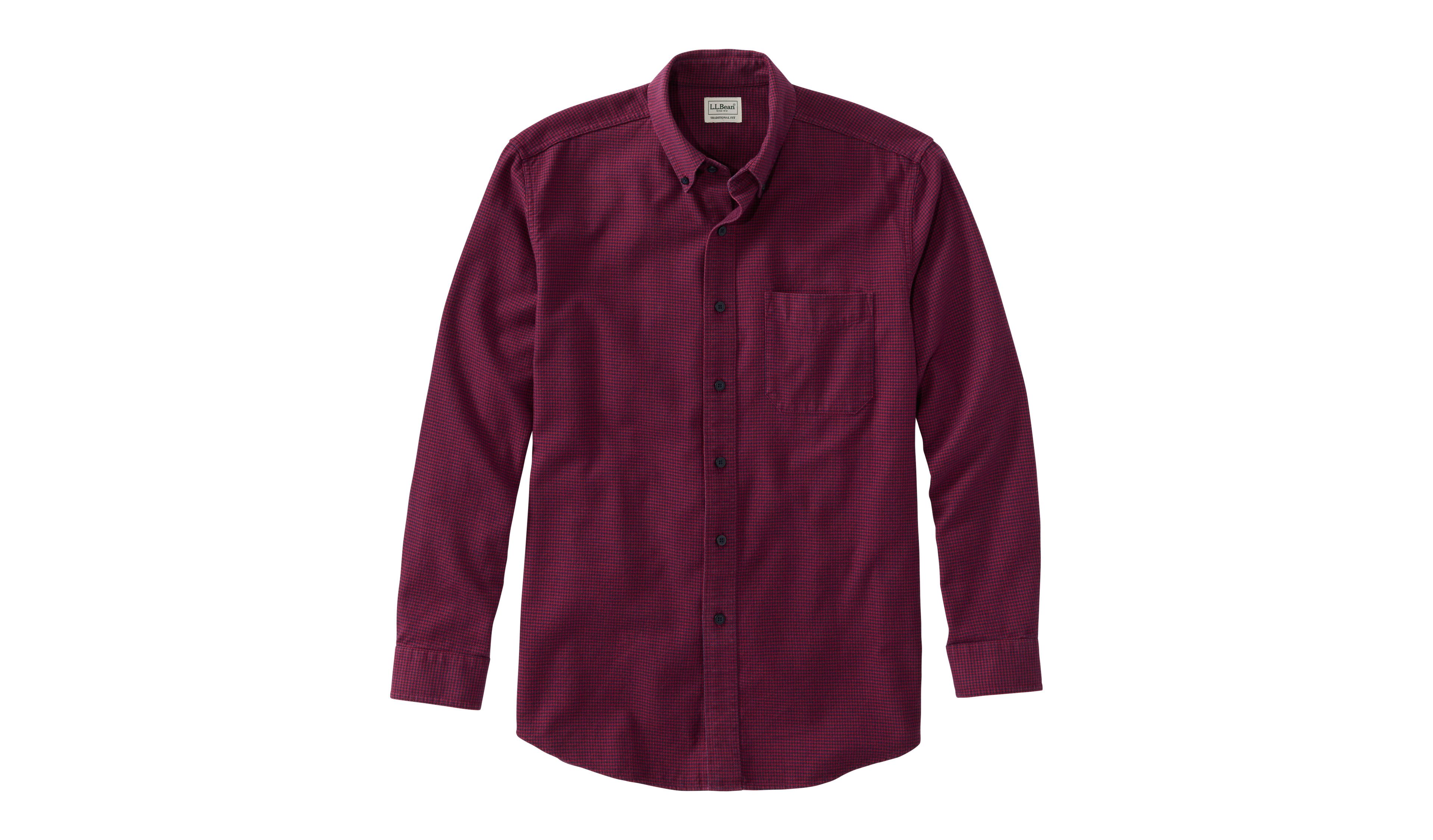 Men's Wicked Good Flannel Shirt, Traditional Fit, Houndstooth