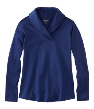 Women's L.L.Bean Pullover, Long-Sleeve Shawl Collar