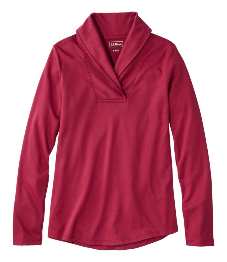 Women's L.L.Bean Pullover, Long-Sleeve Shawl Collar