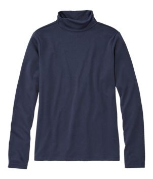 Women's Pima Cotton Turtleneck, Long-Sleeve