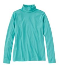 Women's Pima Cotton Tee, Long-Sleeve Crewneck