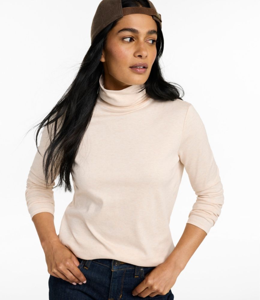 Women's Pima Cotton Turtleneck, Long-Sleeve