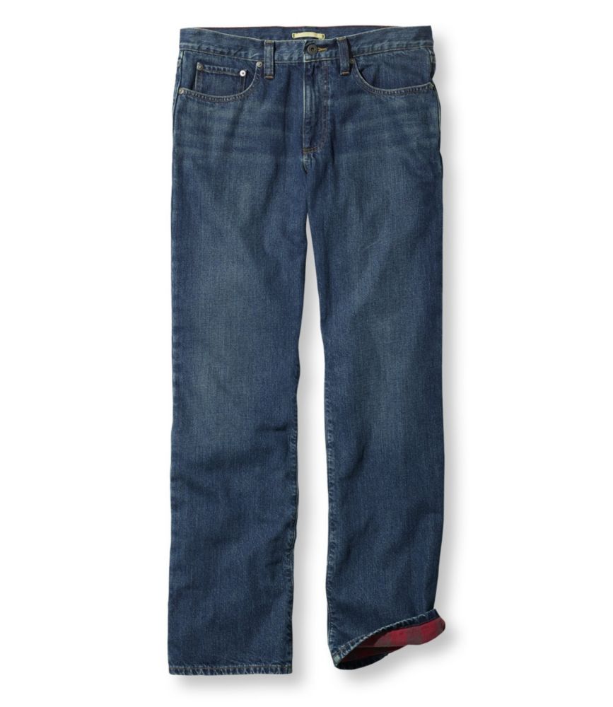 ll bean men's flannel lined jeans