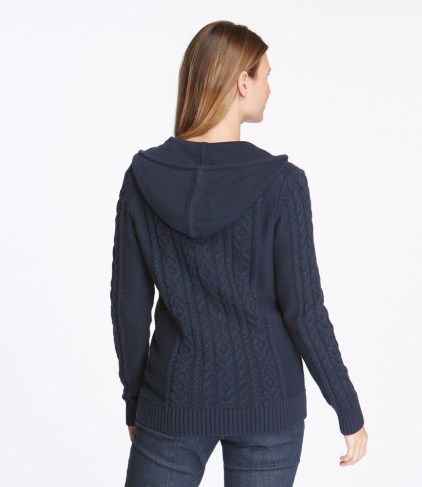 cable knit zip up hoodie