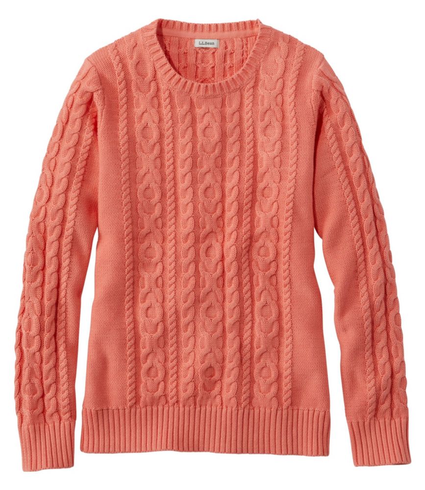 Women's Double L MixedCable Sweater, Crewneck Sweaters at L.L.Bean